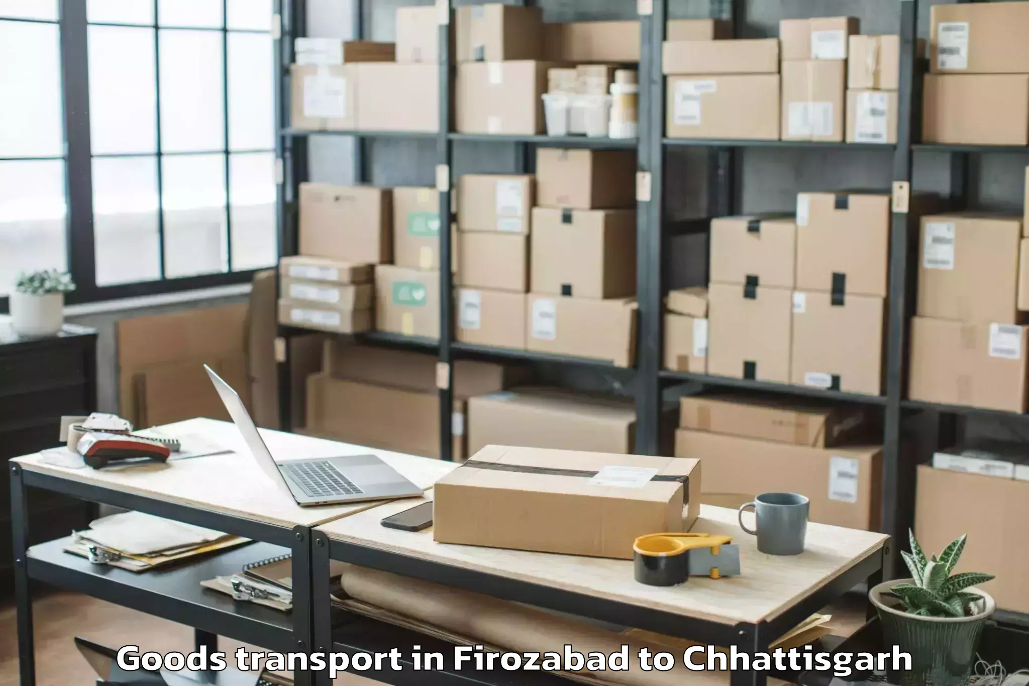 Get Firozabad to Bhanupratappur Goods Transport